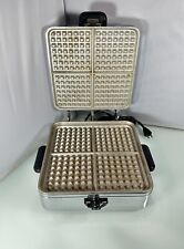 Vintage Sunbeam W2 W2A Waffle Maker Chrome MCM 1950s Space Age - TESTED & WORKS picture
