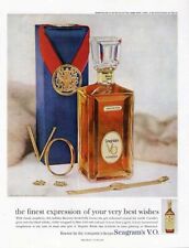 SEAGRAM'S V. O. Canadian Whisky Ad 1960 Fancy Gift Bottle Shown picture