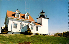 Vintage 1950's Fort Point Light House, Stockton Springs, Maine ME Postcard picture