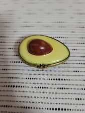 Limoges Rochard Avocado Half With Pit, Bee Clasp Trinket Box. Pristine. picture