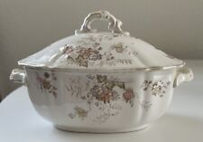 Royal Semi-Porcelain England Covered Serving Bowl Tureen Vintage Alfred Meakin picture