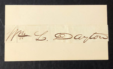 Authentic William Dayton Cut Signature Whig Party /  1856 VP  Republican Nominee picture