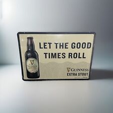 Guinness Beer Draught Tin Sign Extra Stout Let The Good Times Roll NEW 13 x 18 picture