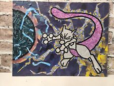 Mewtwo Pokemon Trading Card Collage Artwork (14x18) picture