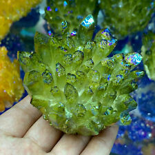 Top！300g+ Titanium green Crystal Natural Quartz Cluster Specimen Healing 1pc picture