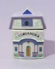 The Lenox Spice Village Coriander Spice Jar / House & Lid Porcelain Vtg. 1989 picture