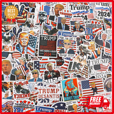 100 Pack Donald Trump 2024 Stickers American Support Sticker NEW Flag Decal USA picture