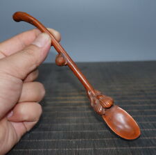 Collection Handmade Carved Wooden Flower Tea Shovel Spoon Tea Play Decoration picture