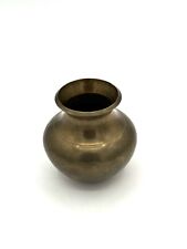 Vintage Brass Engraved Unique Ritual Holy Water Pot Fine Patina Container picture