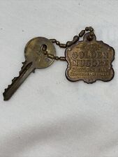 Golden Nugget All Chains Mark Gambling Hall Downtown Vegas Key and Keychain VTG picture