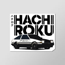 Hachi-Roku AE86 Trueno Toyota 86 Initial D Anime Vinyl Sticker 2.5