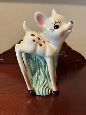 Vintage 1950's Big Eyed Long Legs Kitschy Deer Fawn Figurine Retro Planter Japan picture
