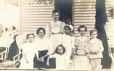 c1910 Grandma Ladies & Children Victorian Clothes Antique RPPC Photo Postcard picture