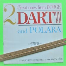 1961 DODGE POLARA & DART BIG DLX 20-pg COLOR CATALOG Brochure CONVERTIBLES Xlnt picture