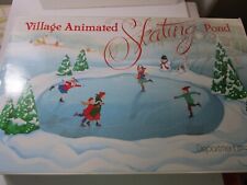 Dept 56 1993 ANIMATED SKATING POND 52299 Retired, Tested, Works picture