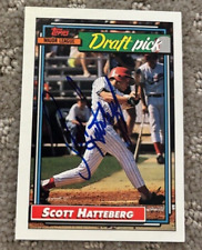 1992 TOPPS Draft Scott Hatteberg Signed Card Baseball MLB Autographed AUTO picture