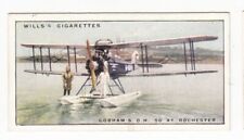 Vintage 1930 Airplane Card de Havilland D.H. 50 SEAPLANE Cobham picture