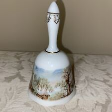 Vintage Limited Edition Signed Currier And Ives Ceramic Bell From Japan picture