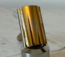 Vintage Gillette Tech Safety Razor Made in USA Gold Tone Ball End picture