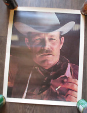 Vintage 1970’s Marlboro “Marlboro Man” Advertising Poster (19”x24”) Face picture