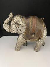 Vintage Copper Brass PUNCHED Tin Elephant Sculpture 12