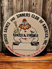 1983 Circus Saints & Sinners National Convention Badge Pin Clown Norfolk, VA picture