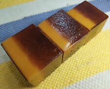 old bakelite amber 489 grams 45*50*55 mm 3 Piece dice Suitable for rosary picture
