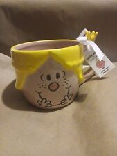 NEW Little Miss Princess 3D Ceramic Coffee Mug Tea Cup RARE Yellow & Pink picture
