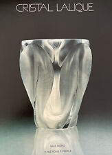Vintage 1970 Lalique Crystal Vase Ingrid French Print Ad picture