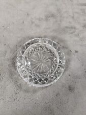 Vintage Czech Crystal Ashtray Etched Brunswick Cut Pinwheel Design picture