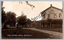 Rare Real Photo The Empire Hotel At Delta NY Submerged Town New York RP RPPC J63 picture
