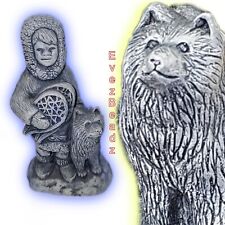 Vtg LNC Best Friends Malamute Dog Kid Alaskan Ice Age Rock Gray Statue EvezBeadz picture