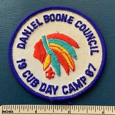 1987 DANIEL BOONE COUNCIL Boy Scout Cub Day Camp PATCH Chief BSA Scouting Badge picture