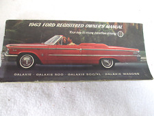 Vintage 1963 Ford Galaxie Registered Owners Manual booklet (original) picture