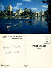 Hotel Row and Indian Creek Miami Beach Florida FL boat channel chrome unused picture
