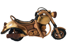 Wooden Harley Davidson Motocycle Model Handmade Collectible Sculpture picture