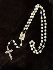 Vintage Glass Beaded Religious Rosary Italy picture