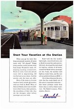 Budd Railroad Cars Self Propelled Diesel RDC-1 Color 1950 Print Ad 6.75