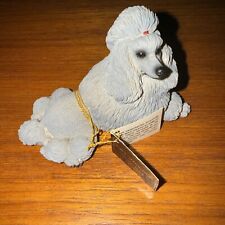 Life’s Attraction Poodle. Gray. Handcrafted Sculpture. Collectable Figurine. picture