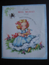1949 vintage greeting card A.G.C.C. BIRTHDAY Story Card - Little Miss Muffet picture