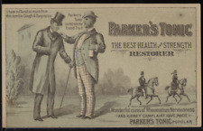 Victorian Trade Card 1880s Parker's Tonic Cure Cough Asthma VTC-G71 picture