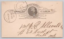 Vtg U.S. Postal Card One Cent 1887 A387 picture