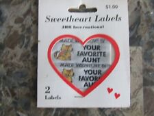 Vintage Woven Sew In Labels Made With Love By Your Favorite Aunt NIP By JHB Int. picture