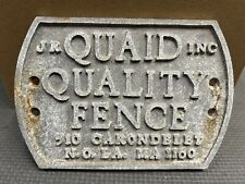 Signs Advertising Fence Gas Oil Antique Original Vintage Cast Aluminum Rare picture