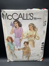 McCalls 6757 Misses Blouse Shirt Top Pattern 10 Bust 32.5