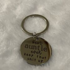 Love Inspiring Message For Auntie Aunt Keychain Key Ring Gift Charm picture
