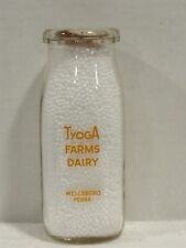 TSPHP Milk Bottle Tyoga Farms Dairy Farm Wellsboro PA TIOGA COUNTY 1962 picture