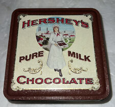 Hershey's Pure Milk Chocolate Metal Tin 1992 Vintage Edition with Chocolate picture