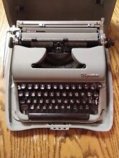 VINTAGE OLYMPIA DE LUXE TYPEWRITER WITH CASE NICE CONDITION 1957 ERA picture