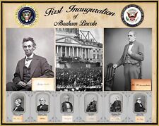 Abraham Lincoln's 1st inauguration showing capital, Lincoln, Hamlin, & Cabinet picture